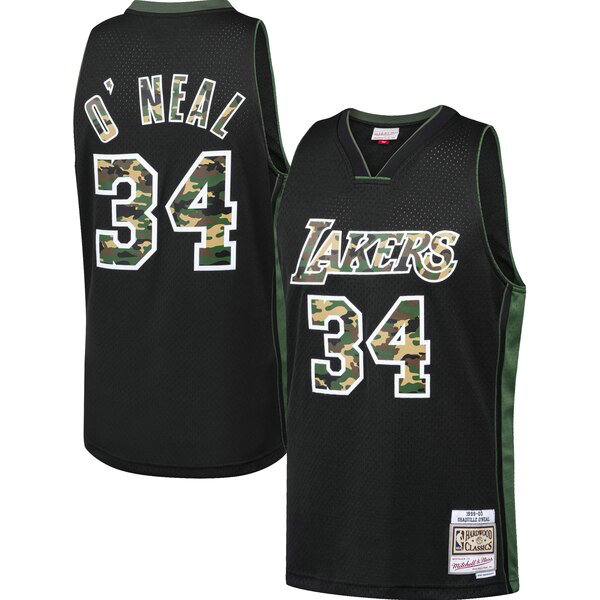 Maillot nba Los Angeles Lakers Swingman Homme Shaquille O'Neal 34 Noir